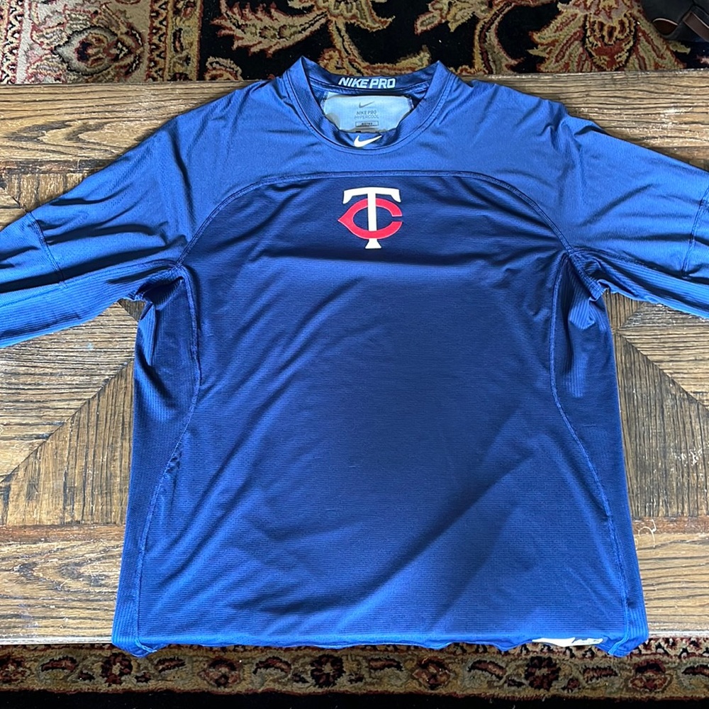 Men’s Nike Pro MLB “Twins” Hypercool Fitted Dri-Fit Long Sleeve Shirt